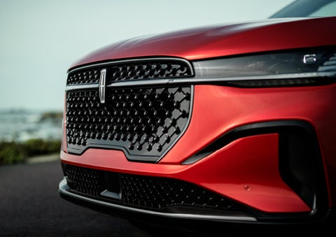 The sleek grille of a 2024 Lincoln Nautilus® SUV with the available Jet Appearance Package makes a bold statement. | Cavalier Lincoln in Chesapeake VA