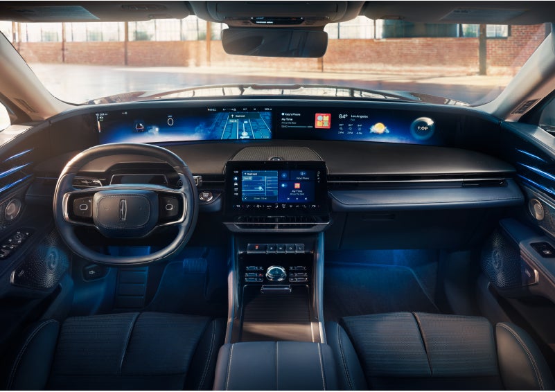 The panoramic display is shown in a 2024 Lincoln Nautilus® SUV. | Cavalier Lincoln in Chesapeake VA