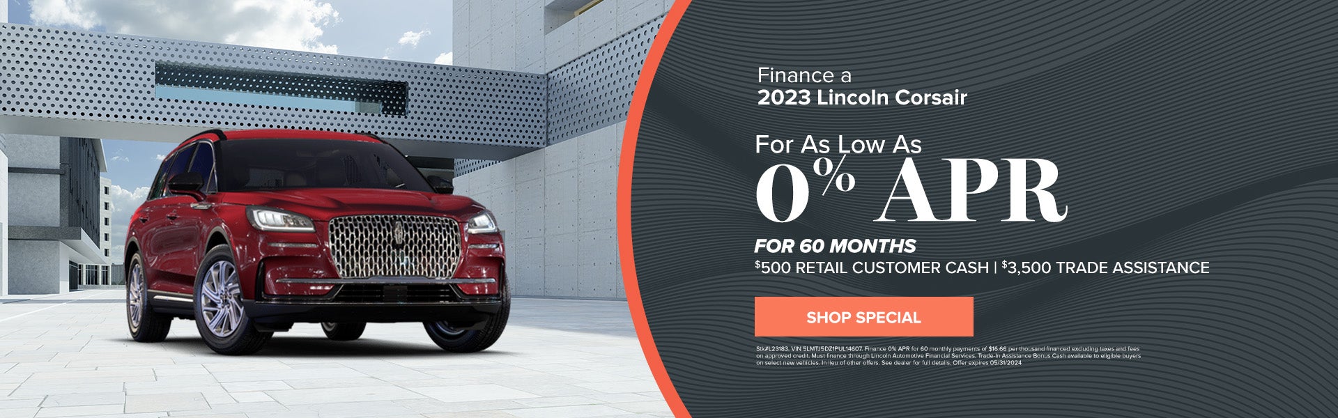 Finance A 2023 Lincoln Corsair As Low As 0% APR For 60 Mon