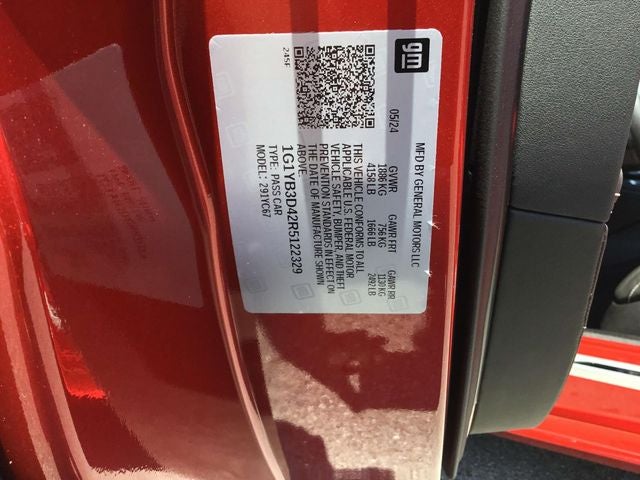 2024 Chevrolet Corvette Stingray w/2LT