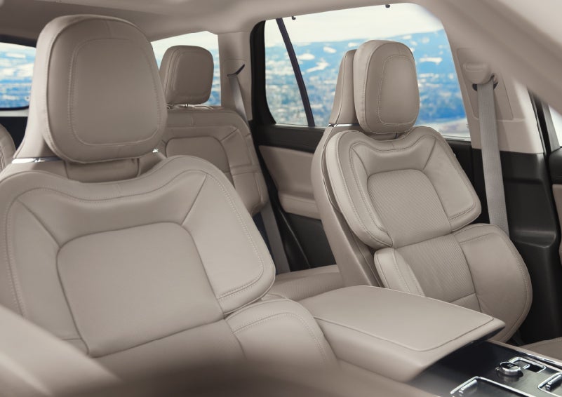 The interior of a 2022 Lincoln® Aviator in the Sandstone interior color