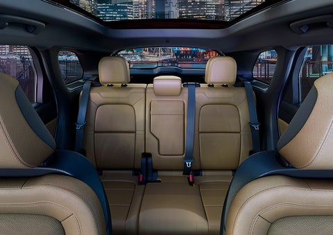 The spaciousness of the second row of the 2023 Lincoln Corsair® SUV is shown. | Cavalier Lincoln in Chesapeake VA