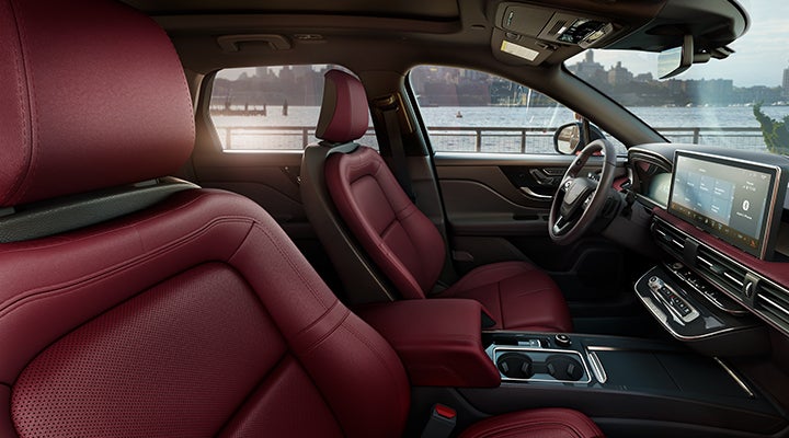 The available Perfect Position front seats in the 2024 Lincoln Corsair® SUV are shown. | Cavalier Lincoln in Chesapeake VA