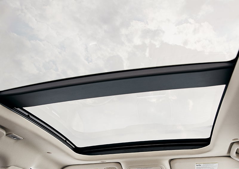 The available panoramic Vista Roof® is shown from inside a 2024 Lincoln Corsair® SUV. | Cavalier Lincoln in Chesapeake VA