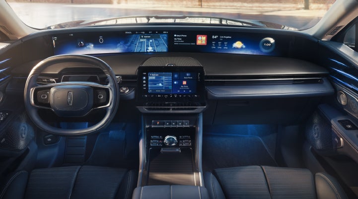 A large panoramic display is shown on the dashboard of a 2026 Lincoln Nautilus® SUV | Cavalier Lincoln in Chesapeake VA