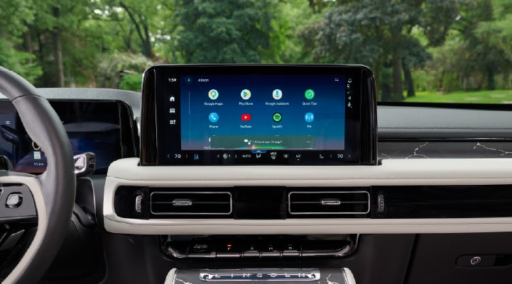 The center touchscreen inside a 2027 Lincoln Aviator® Black Label™ SUV | Cavalier Lincoln in Chesapeake VA