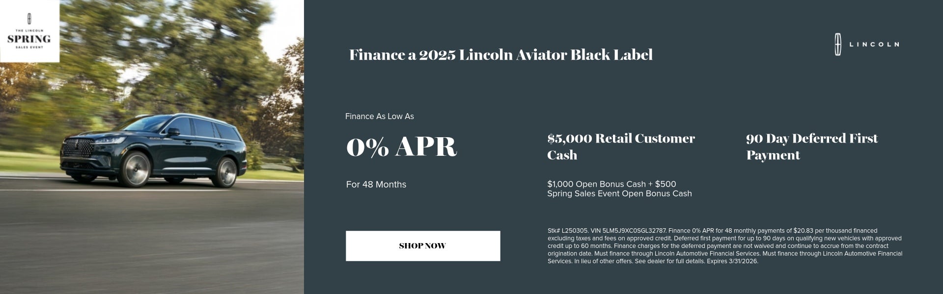 Finance a 2025 Lincoln Aviator Black Label Finance As Low A