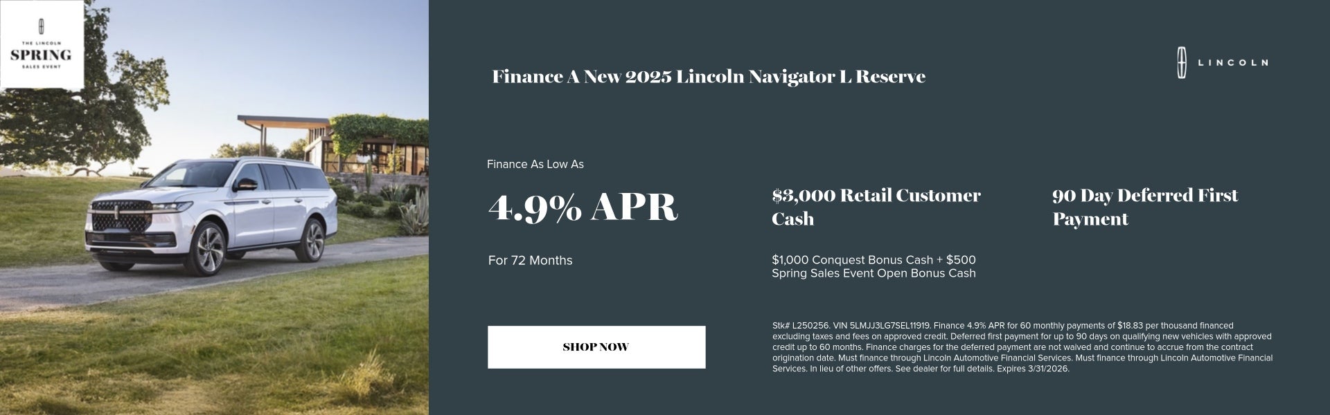 Finance A New 2025 Lincoln Navigator L Reserve Finance As L